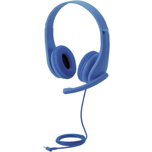 【10個仕掛ける】 エレコム HS-KD01TDBU こども専用上端仕掛ける 回転させる式マイクロホン手付き添い人 4極 青み