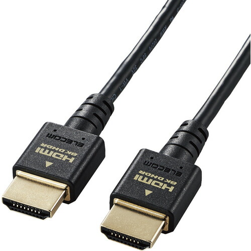 【5個仕掛ける】 エレコム DH-固定ディスク21ES20BK HDMI有線テレビ HDMI2.1 ウルトラハイスピード か細い 2.0m 黒いこと