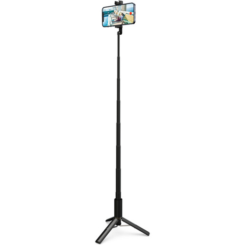 【10個セット】 エレコム P-STSRS02ITABK スマートフォン用三脚 自撮り棒 2way ホルダー一体型 アクセサリーシュー付 ブラック
