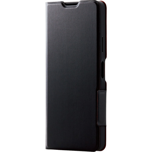 【10個書き割り】 エレコム PM-X222PLFUBK Xperia 10 IV(SO-52C SOG07) なめし革容れもの 万覚え帳型 UltraSlim 薄型 羅針盤付き添い人 黒いこと PMX222PLFUBK