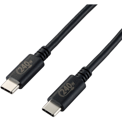 【10個セット】 エレコム U2C-CCPE20NBK USB2.0ケーブル／C-Cタイプ／認証品／USB Power Delivery対応／240W／2.0m／ブラック U2CCCPE20NBK｜ウルマックス 店