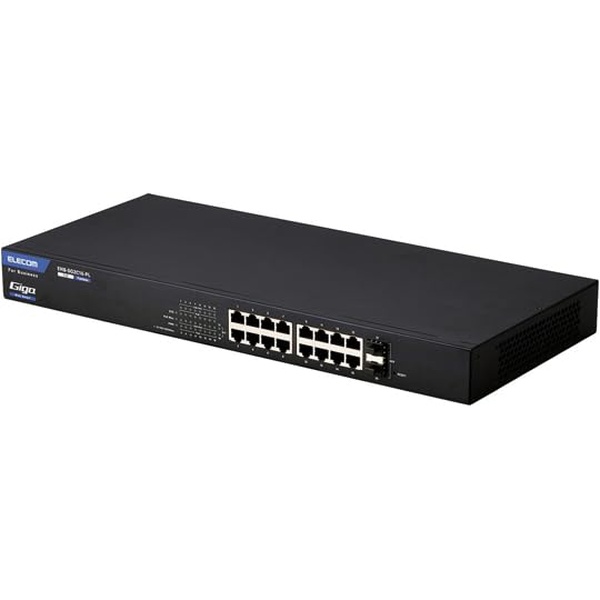 エレコム EHB-SG2C16-PL 座標軸2 Giga相応う PoE Webかっこ良い取り替えっこ/RJ-45×16界面/ 気違い受け答え ネットワーク機器-有線LAN-パソコン・周辺機器