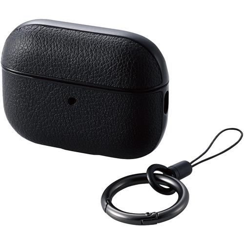 【5個仕掛ける】 エレコム AVA-AP4PLCBK AirPods Pro (第2時人)用ソフトレザーケース 黒いこと AVAAP4PLCBK