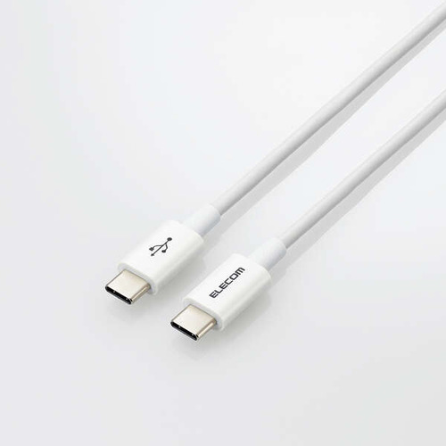 【10個書き割り】 エレコム MPA-CCYS03NWH USB2.0有線テレビ(証明品、C-C、やわらか耐久、USB PD相応う) 白いこと MPACCYS03NWH