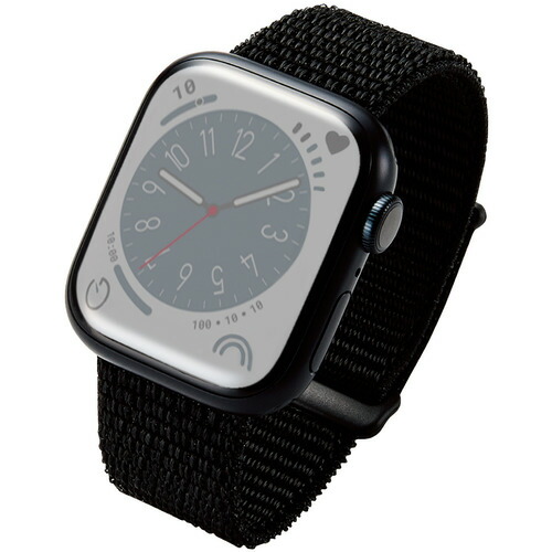 【10個セット】 エレコム AW-41BDFBBK Apple Watch 41/40/38mm/バンド/ファブリック/ブラック AW41BDFBBK|ウルマックス 店