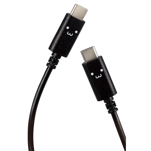 【10個セット】 エレコム MPA-CCF10BF しろちゃんUSB Type-Cケーブル 1.0m くろちゃん(ブラック)