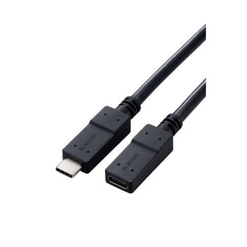【10個書き割り】 エレコム USB3-ECC05BK USB Type-C取りひろげる有線テレビ(USB 5Gbps) 0.5m