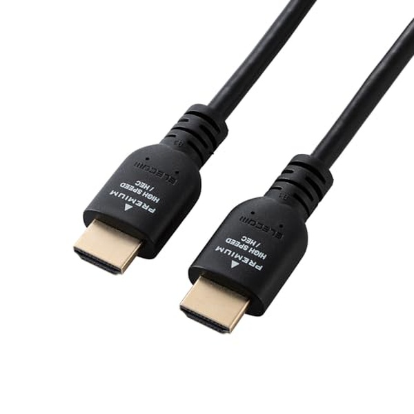 【10個書き割り】 エレコム DH-HDPS14E10BK2 割り増し金ハイスピードHDMI有線テレビ 1m 黒いこと