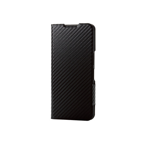 【10個セット】 エレコム PM-S241PLFUCB AQUOS wish4 SH-52E ケース レザー カバー 手帳型 マグネット フラップ 薄型 スタンド機能付 カーボンブラック|ウルマックス 店