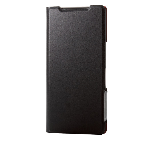 【10個セット】 エレコム PM-S242PLFUBK AQUOS R9 ソフトレザーケース 手帳型 薄型 磁石付 スタンド機能付 ブラック