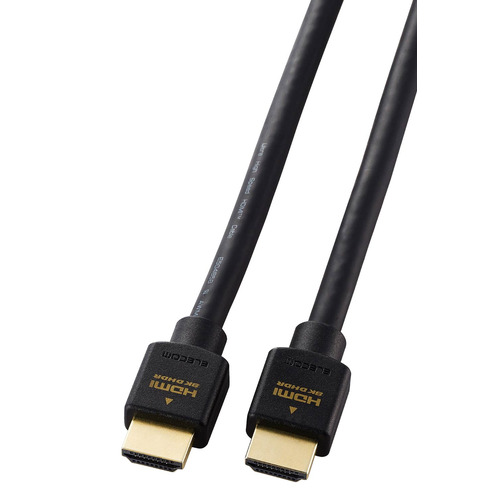 【5個書き割り】 エレコム CAC-固定ディスク21E30BK2 ウルトラハイスピードHDMI 2.1有線テレビ 3m 8K 60サイクル 4K 120サイクル 黒いこと