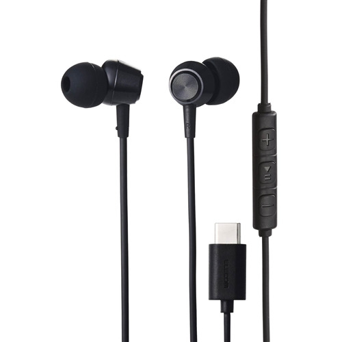 【10個セット】 エレコム EHP-DF14CMBK 高耐久 デジタル式USB Type-C(TM)ヘッドホン カナル型 ブラック