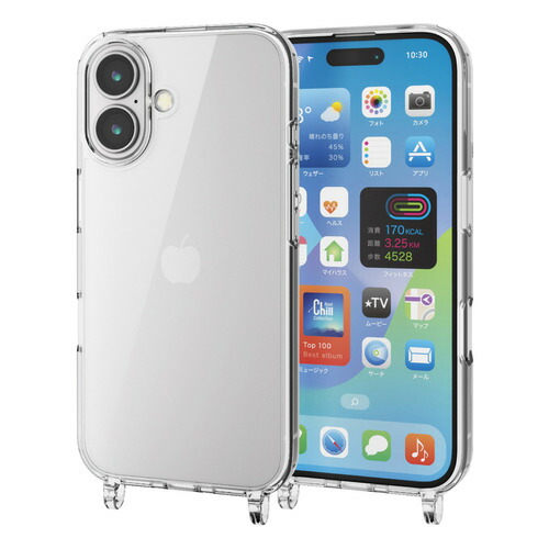 【10個セット】 エレコム PM-A24AHVCKSHCR iPhone 16 ハイブリッドケース ストラップホール付き｜ウルマックス 店 9,871円
