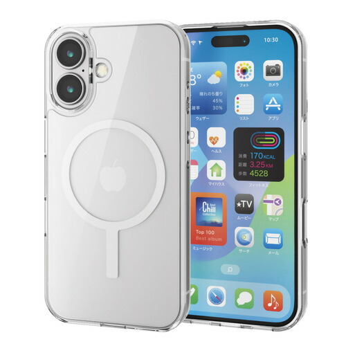 【3個セット】 エレコム PM-A24AMAG02WH iPhone 16 ハイブリッドケース MAGKEEP