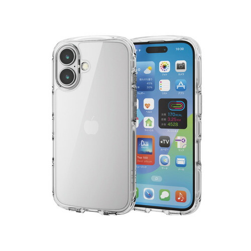 【10個セット】 エレコム PM-A24ATSLACR iPhone 16 TOUGH SLIM LITE ハイブリッドケース オールクリア