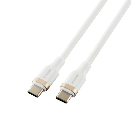 【10個セット】 エレコム MPA-CC5PSSA10WH USB-C to Cケーブル 1m PD 100W 急速充電 シリコン素材 絡みにくい スマホ・タブレット等対応 ホワイト|ウルマックス 店
