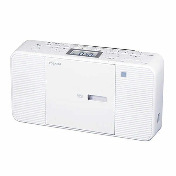 東芝 4560158875890 CDラジオ TY-C301W (MP3再生/リモコン付/語学学習機能/単3形×6本使用/ホワイト) 最大出力 スピーカー ホワイト リモコン付 オーディオ タイプ ラジオ 重さ リモコン 語学学習 リモコン付き