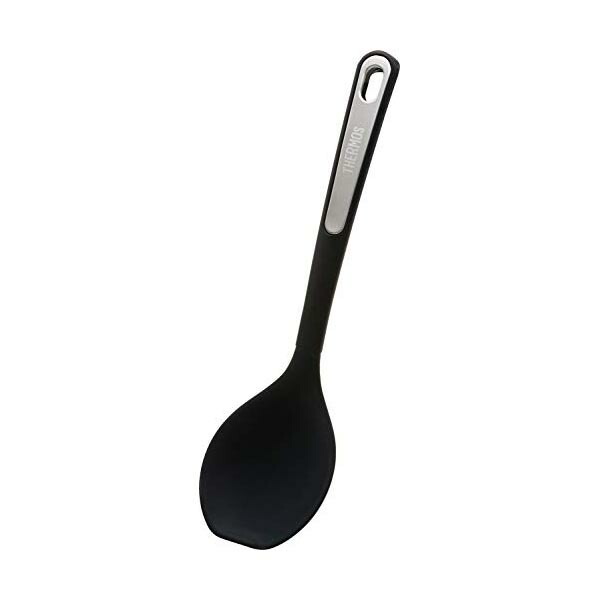 【36個セット】 サーモス シリコンクッキングスプーン ブラック(BK) KT-S001 耐熱性 食洗器対応 調理器具 ブラック スプーン シリコン製 クッキングマット 取り分け シリコーン製 キッチンツール 持ちやすい 傷付けない サービングスプーン