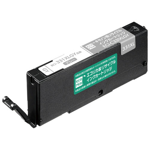 【5個セット】 エコリカ ECI-C331XLGY BCI-331XLGY 互換リサイクルインクカートリッジ グレ－ ECIC331XLGY