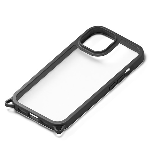 【5個書き割り】 PGA PG-23CPT01BK iPhone15Plus クリアタフケース Premium Style 黒いこと PG23CPT01BK