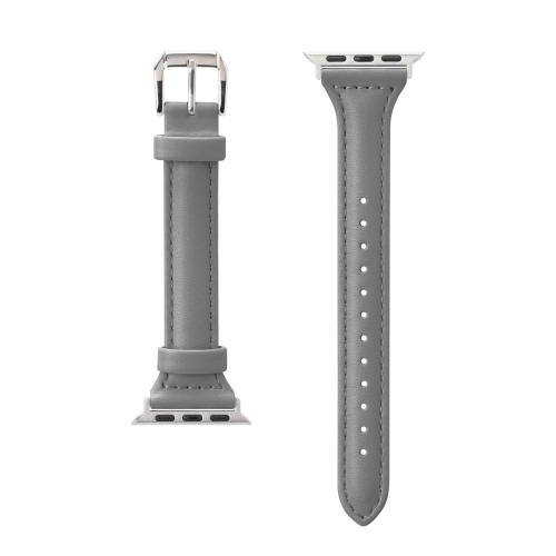 【3個セット】 PGA PG-AW41PU02GY Apple Watch 41／40／38mm用 PUレザーバンド グレー