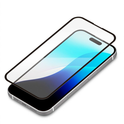 【3個セット】 PGA PG-24AGLF02BL iPhone 16/15用 液晶全面保護ガラス 角割れ防止PETフレーム Dragontrail [ブルーライトカット/高透明] Premium Style