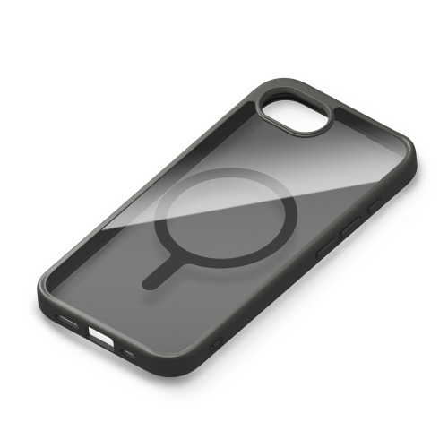 【10個セット】 PGA PG-25KMH01BK iPhone 16e用 MagSafe対応 ハイブリッドケース  クリアブラック