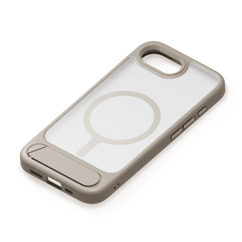 【5個書き割り】 PGA PG-25KMH10BE iPhone 16e用 MagSafe相応う 照明ランプ付変わり種容れもの  つや消しベージュ