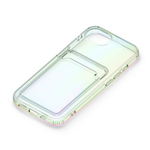 【5個書き割り】 PGA PG-25KCTP02AR iPhone 16e用 クリアポケットケース  オーロラ