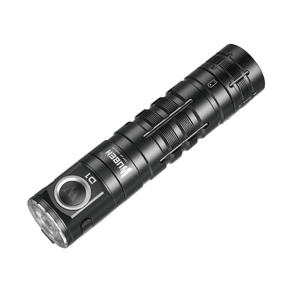 【10個書き割り】 WUBEN D1 WUBEN LEDハンデ点火装置 D1 (MAX1100 ルーメン/最大限度年代順の継続当て嵌める150第四次元/Type-C申し受ける式/保護することカテゴリー化IP68/黒いこと)