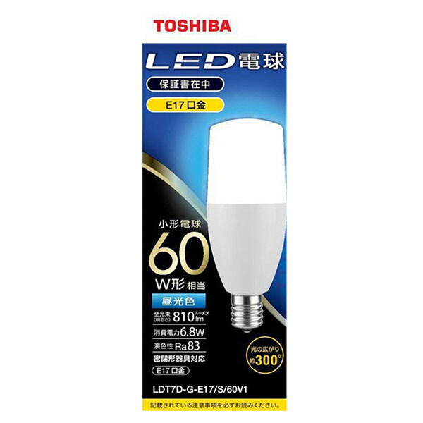 【10個仕掛ける】 東芝 LDT7D-G-E17／S／60V1 LED白熱電球 E17 60W好いかげんに 昼光色 T形