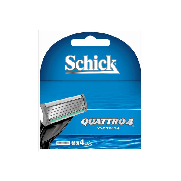 【4個セット】 クアトロ4替刃 4コ入 シック Schick 男性用カミソリ|ウルマックス 店