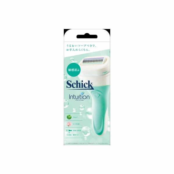 【6個仕掛ける】 イントゥイション 感じやすい肌用 保持者(刃付き添い人+替刃1コ) Schick 亭主もち用髪剃り T字カミソリ-シェービング・脱毛・脱色
