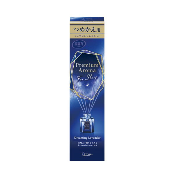 【18個セット】 エステー お部屋の消臭力 Premium Aroma For Sleep Stick つめかえ ドリーミングラベンダー 消臭力 寝室用 プレミアムアロマ ブルー 詰替 部屋用 アロマ スリープ スティック プレミアム 詰替え|ウルマックス 店