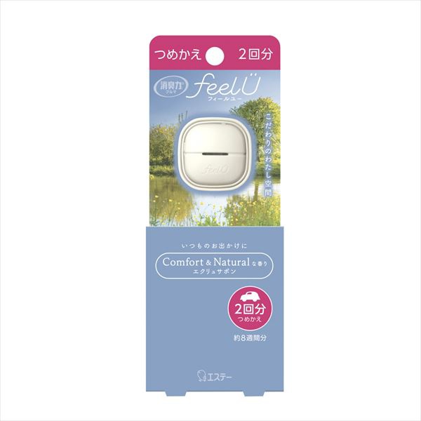 【28個セット】 消臭力 クルマ用 feelU クリップタイプ つめかえ エクリュサボン