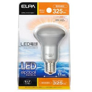 【10個セット】 ELPA(エルパ) LDR4L-H-E17-G611 LED電球 30W形 E17口金 電球色 屋内用 ミニレフ球
