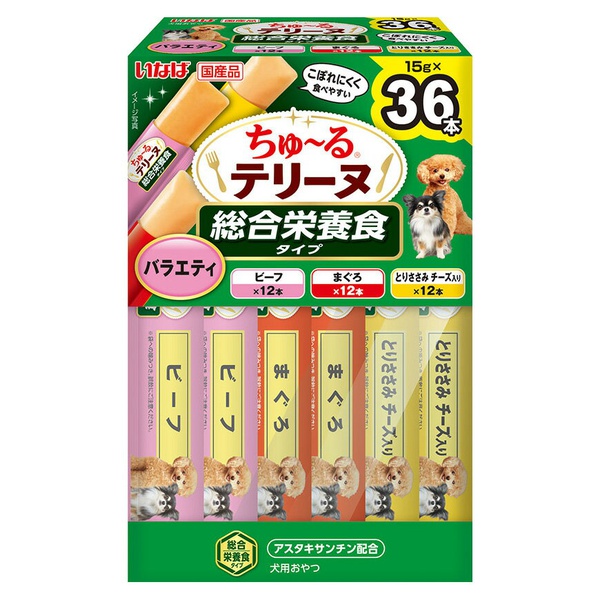 【12個セット】 いなばペットフード ちゅーるテリーヌ 総合栄養食タイプ バラエティ 15g&times;36P｜ウルマックス 店