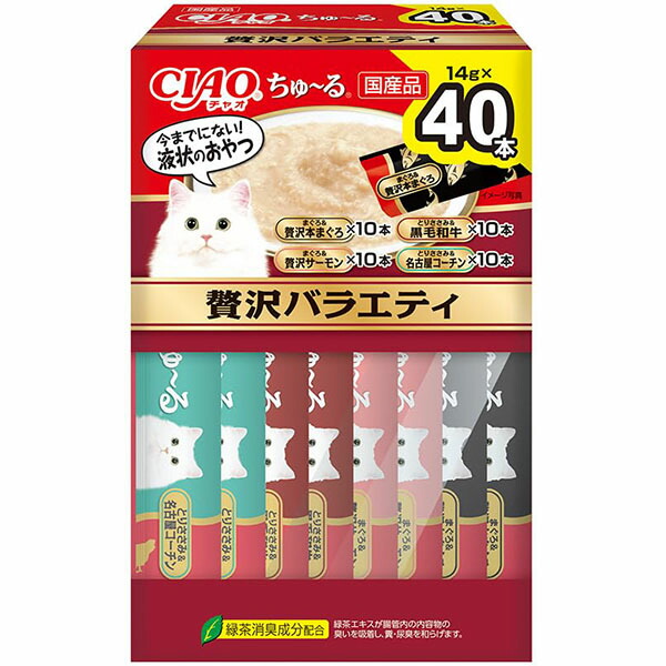 【8個セット】 いなば CIAOちゅーる 贅沢バラエティ 14g&times;40P｜ウルマックス 店