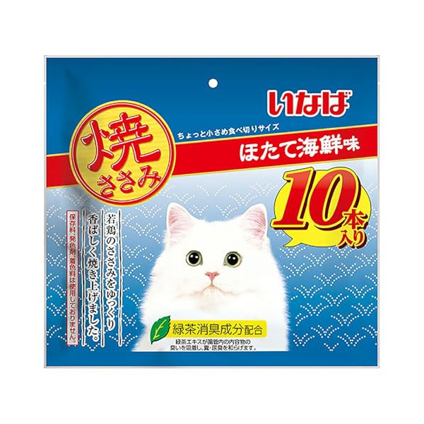 【12個書き割り】 いなば愛玩動物ボンネット いなば 焼ささみ ほたて海鮮味10P