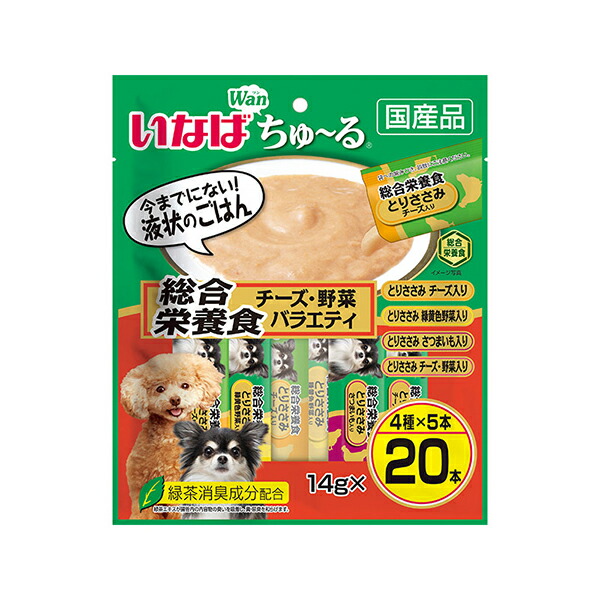 【6個仕掛ける】 いなば愛玩動物ボンネット いなば ちゅーる 組み入れる栄養物食 乾酪・草片多種多様さ14g×20P