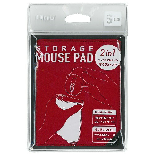 【10個セット】 ナカバヤシ MUP919R ストレージマウスパッドSサイズ レッド