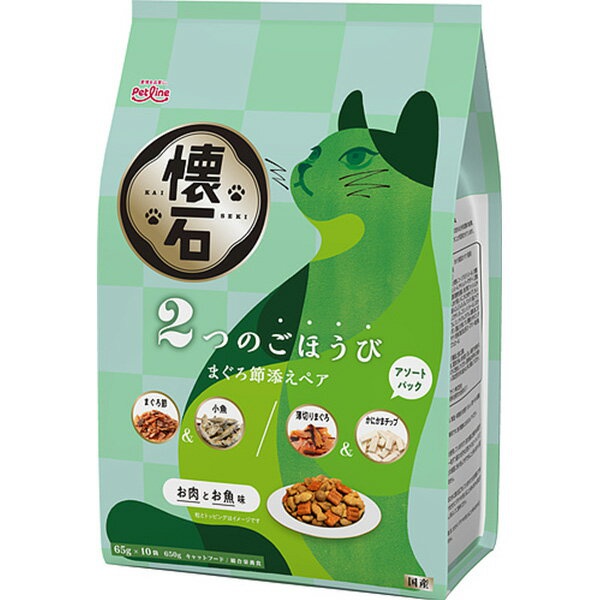 【12個セット】 ペットライン 懐石 2つのごほうび まぐろ節添えペア 650g