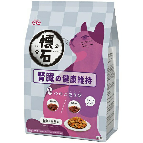 【12個セット】 ペットライン 懐石 2つのごほうび 腎臓の健康維持 600g