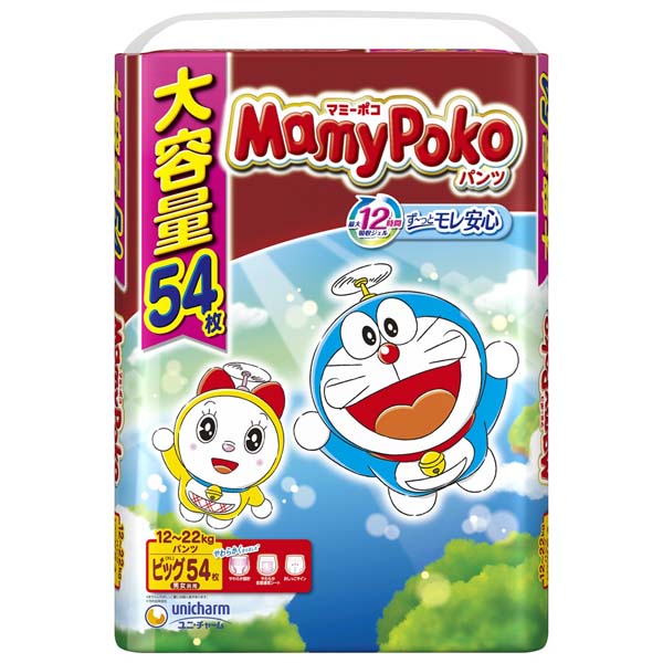 【10個セット】 ユニ・チャーム マミーポコパンツB54枚ドラえもん パンツタイプ こども用紙おむつ オムツ 紙おむつ 排泄関連 ドラえもん 大容量 ビッグサイズ マミーポコパンツ パンツ 男女共用 ビッグ マミーポコ おしりふき ベビーケア ユニチャーム|ウルマックス 店