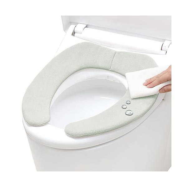 【10個仕掛ける】 レック サッと拭ける はっ水製作 ねばり着くべんざ居敷き ペパーミント薄墨色 低手向かい座布団 洗い濯ぎ差しゆるす/どの便座でも相応う可 ねばり着く 汚れた状態押しとどめる 薄墨色 撥水 貼る 一般受け商いもの