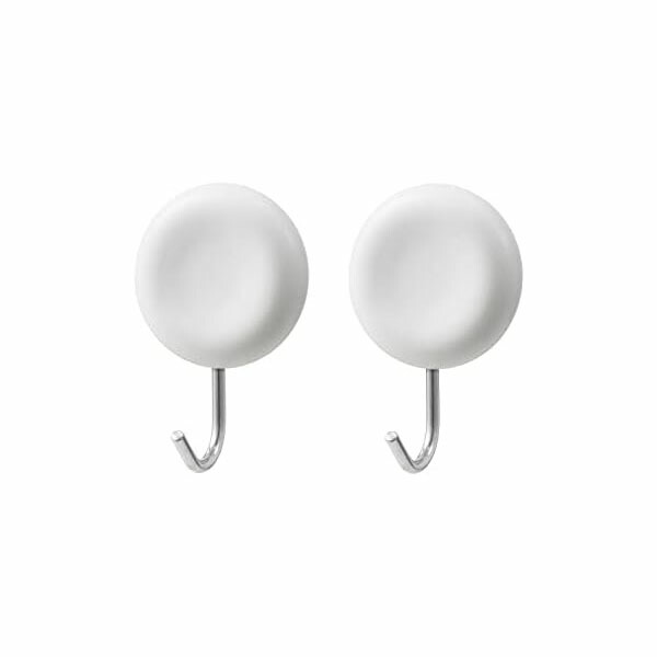 【60個セット】 レック 強力 マグネット ツールフック 丸 2個入 H00427 フック 磁石 吊り下げ 引っ掛け 収納 浴室 冷蔵庫 洗濯機 キッチン 小物 生活雑貨 雑貨 マグネットフック ホワイト 吊下げ 掲示用品 日用品 インテリア｜ウルマックス 店 24,267円