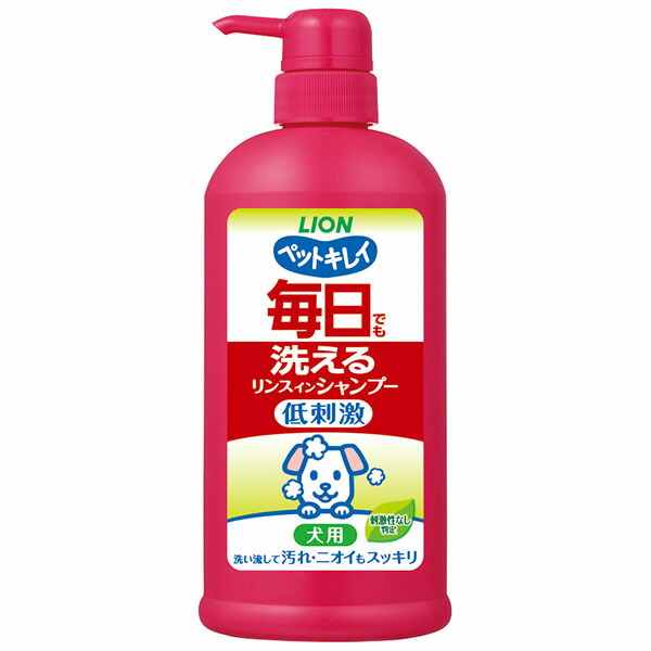 【6個セット】 ライオン ペットキレイ 毎日でも洗えるリンスインシャンプー愛犬用 ポンプ 550ml 皮膚、皮膚膜 犬 LION ライオンペット リンスインシャンプー 犬用シャンプー ライオン商事 お手入れ ボディケア シャンプー ペット用品 犬用品 ケア 安心素材