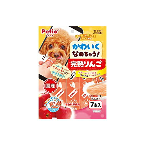 【24個書き割り】 ペティオ かわいくなめちゃう! 生まれ育つ林檎 7本入 フルーツ＆野菜 お兄ちゃん 3ヶ月から 軽い食事 日本製 Petio W13467 かわいくなめちゃう 犬用お兄ちゃん 染めつける料不当て嵌める フルーツ 愛玩動物装置 果物 国産 林檎 飼い犬 ボンネット 全犬種用 楽になること原料品