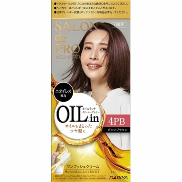 【24個セット】 サロンドプロ オイルリッチクリームヘアカラー (白髪用) 4PB(ピンクブラウン) ダリヤ