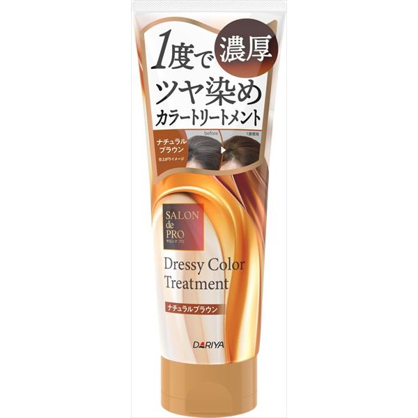 【24個セット】 サロンドプロ ドレッシー カラートリートメント ナチュラルブラウン 230g 一度でツヤ染め 白髪用 SALON de PRO ダリヤ DARIYA｜ウルマックス 店